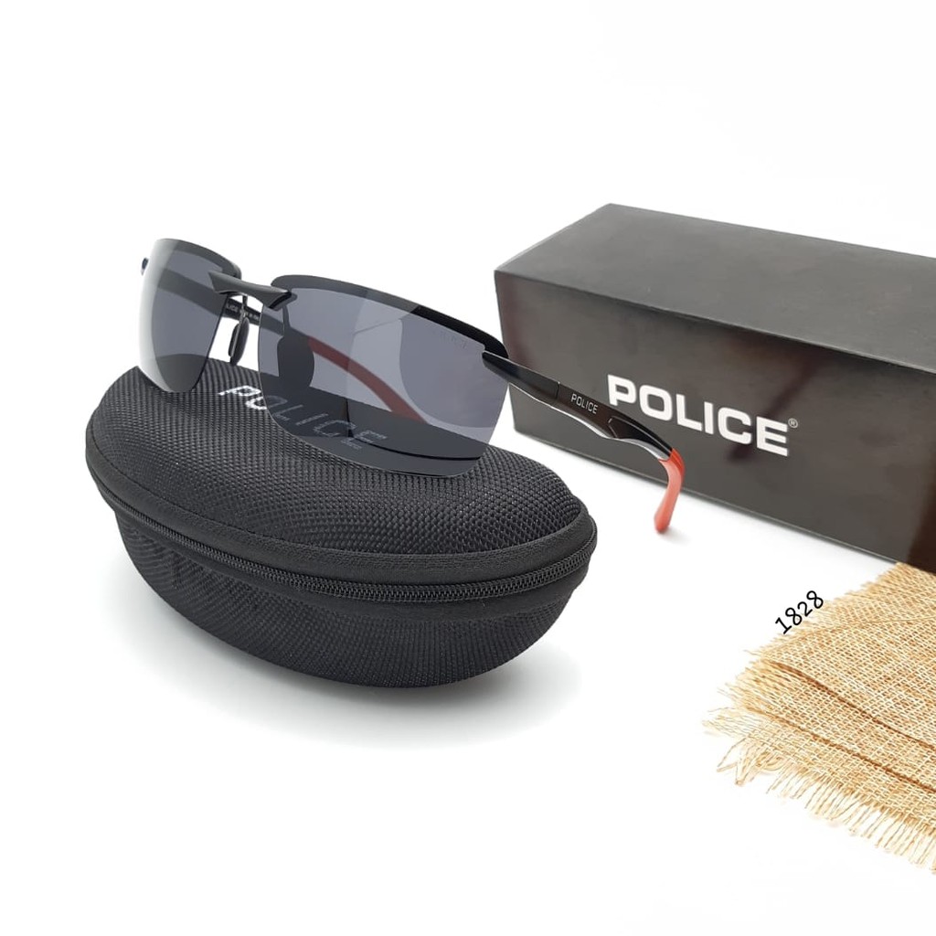 Sunglass Kacamata Sepeda Pria Kacamata Hitam Pria Police A1807 Lensa Anti UV