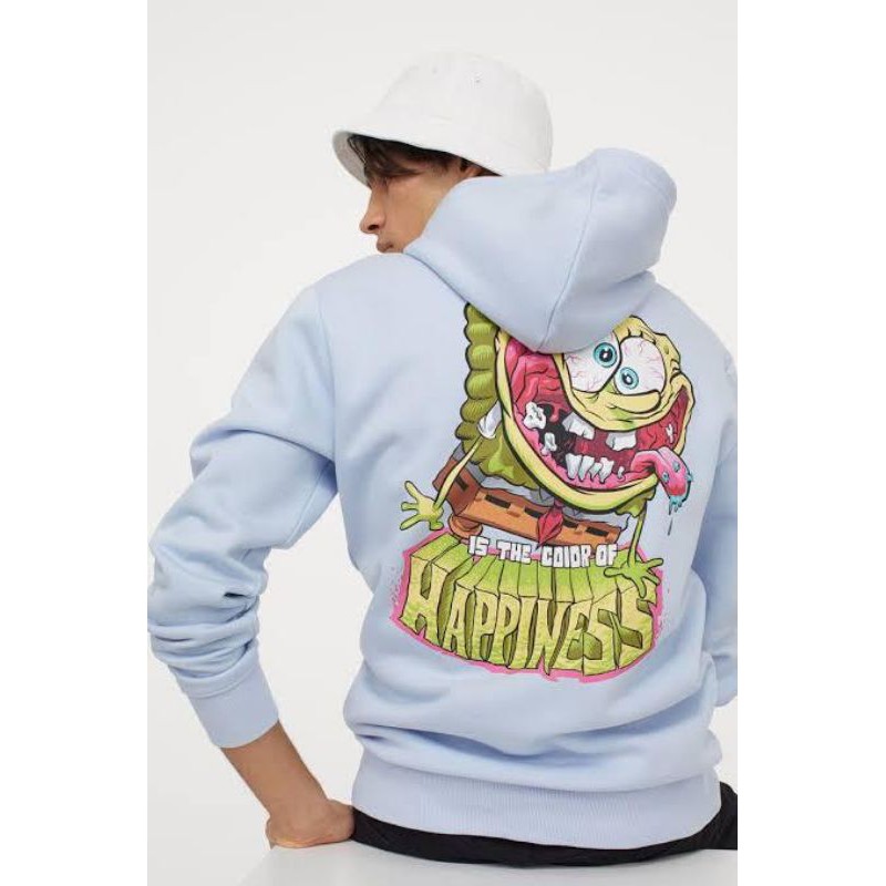 HOODIE HNM SPONGEBOB HAPPINES BLUE