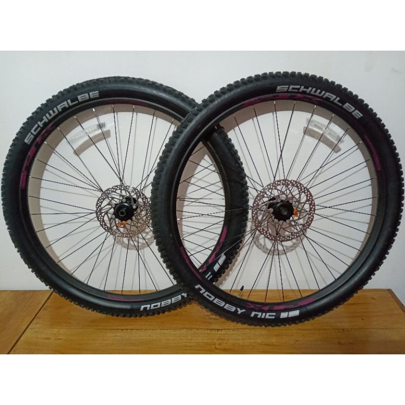 wheelset roda entity X15 27.5 ban 2.25 schwalbe nobby nic