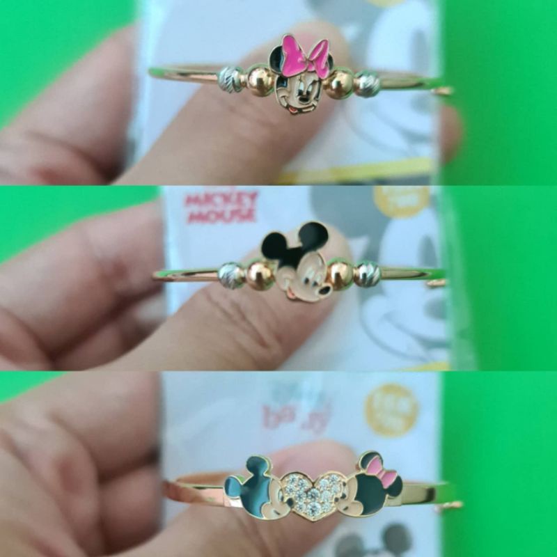 Gelang bangle anak mickey minnie mouse UBS kadar 700 16K