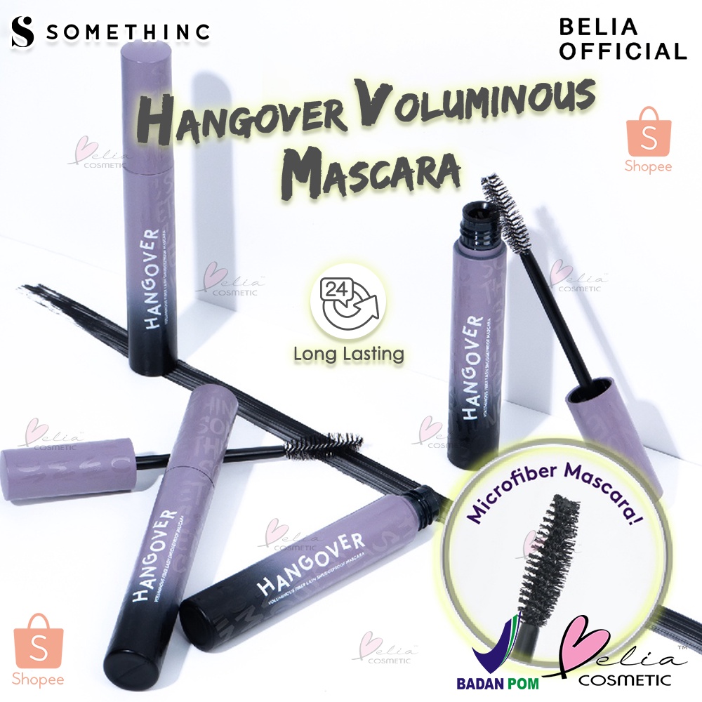 ❤ BELIA ❤ SOMETHINC HANGOVER Voluminous Fiber Lash Smudgeproof Mascara | Waterproof | Riasan Mata | BPOM