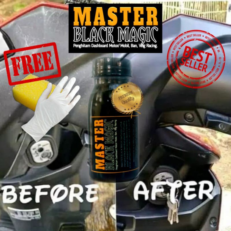Penghitam Dashboard Motor dan Mobil Permanen  MASTER BLACK MAGIC