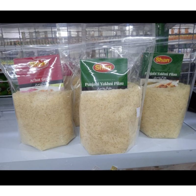

Shan Punjabi Yakhni Pilau/ Beras dan Bumbu nasi Briani siap masak