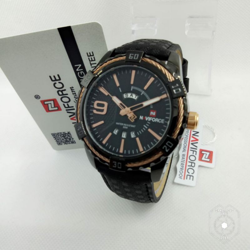 Jam tangan Naviforce 9117 kulit original