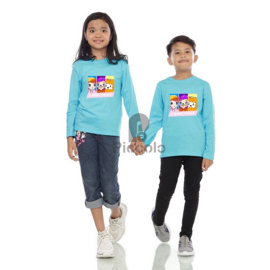 BAJU KAOS ANAK  LANKYBOX YUTUBER LENGAN PANJANG