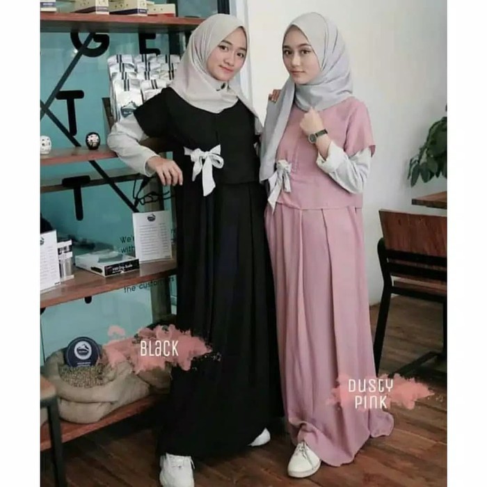 Denada Maxi Dress Muslim Gamis Remaja Baju Muslim Wanita