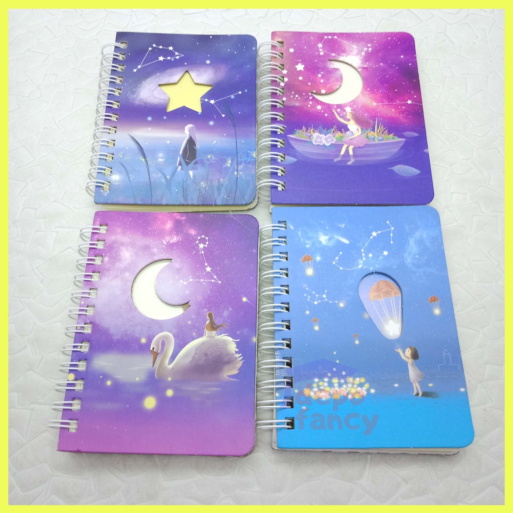 

Buku Tulis Mini Notebook Mini Memo Spiral Motif Fancy CXQ-129 (12x10x1 cm)