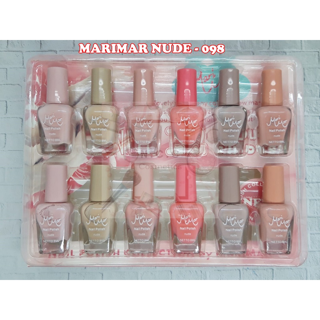 * NCC * Marimar Kutek Nail Polish Cutex Nude Color Series Cat Kuku - Per Box (isi 12 Pcs)