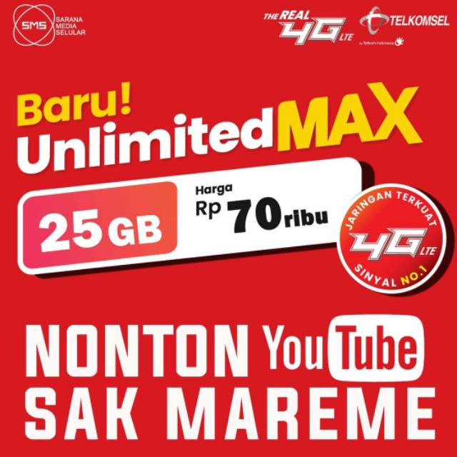 Paket Data Telkomsel Unlimited Max 25gb Kuota Data Kartu Telkomsel Unlimited Shopee Indonesia