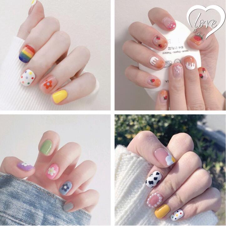 DA261-280 【COD】Stiker Kuku 3D Gaya Korea untuk Nail Art Glitter art nail Kuku palsu Stiker Aksesoris