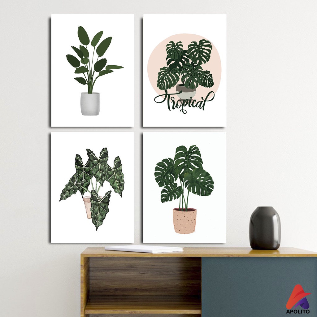 HIASAN DINDING DAUN MONSTERA PAJANGAN DINDING DAUN WALL DECOR DAUN DEKORASI BUNGA MONSTERA