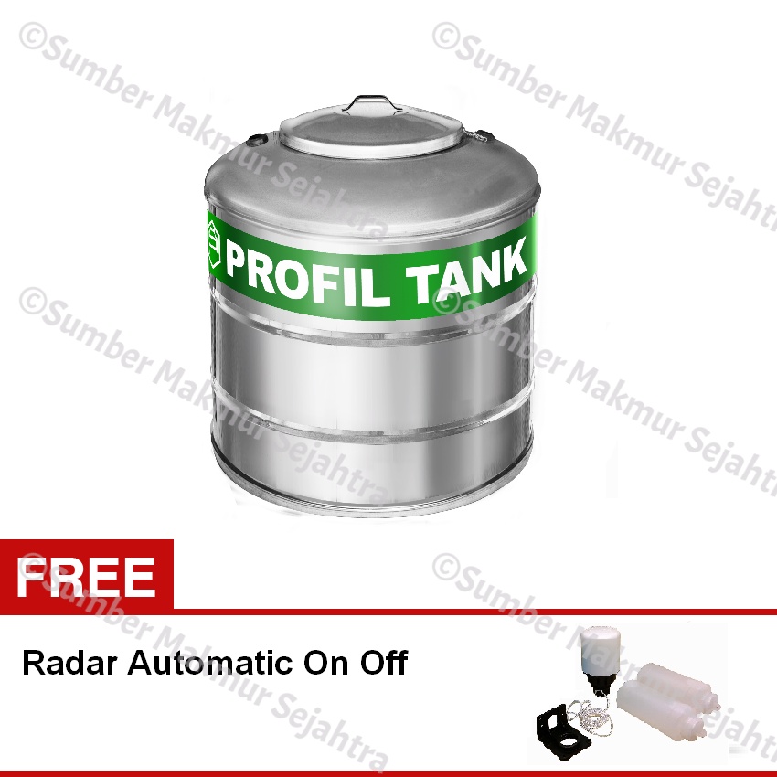 Tangki Air / Toren Profil Stainless Datar 1900 Liter - PS 2500 D