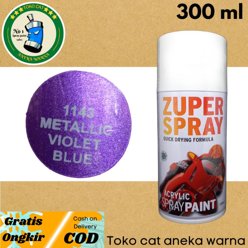 cat semprot 300cc metallic metalik violet blue ungu zuper spray produk dari rj london spray paint pilok pilox