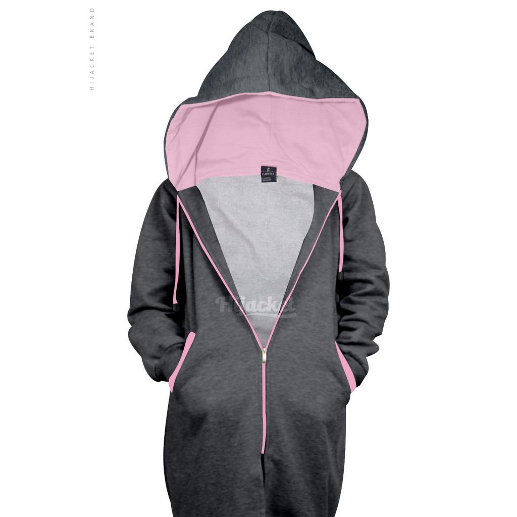 Jual XL HIJACKET ORIGINAL DARKGREY X BABY PINK HJ 7 Indonesia Shopee Indonesia