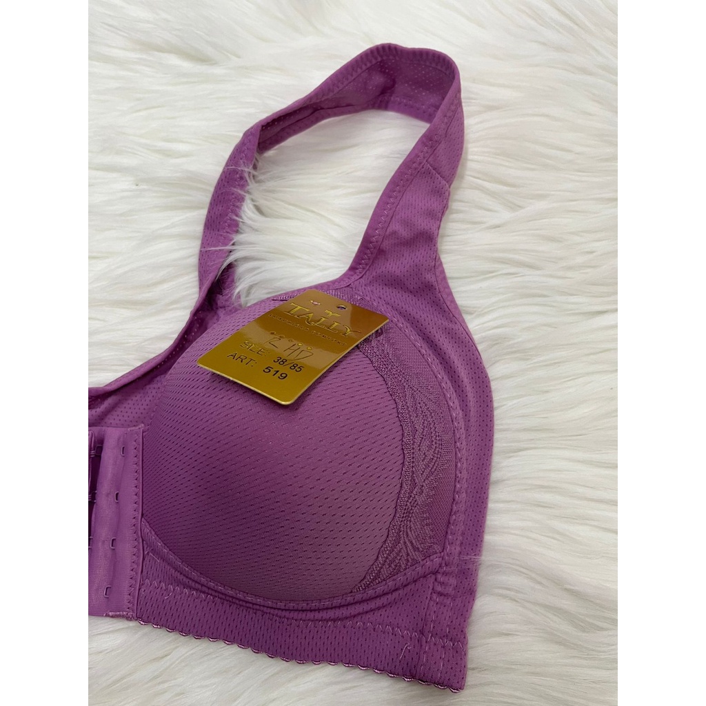 Bra / BH Tally 519 (Cup Besar, Buka Kait Dari Depan, Busa Tipis, Tanpa Kawat) TALLY BRA BH 519 I SIZE 36-42 I TANPA KAWAT I BUSA TIPIS I KANCING/ KAIT DI DEPAN | CUP C