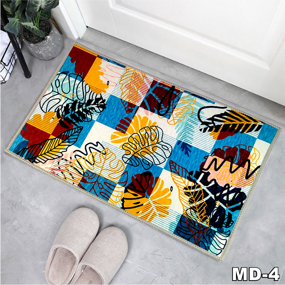 Alas Kaki Lantai Keset Dapur 2 in 1 Kitchen Floor Mat Set Karpet Alas Lantai Rumah Kamar Dapur Matras Anti Slip Kain Lap - WORLDHOME