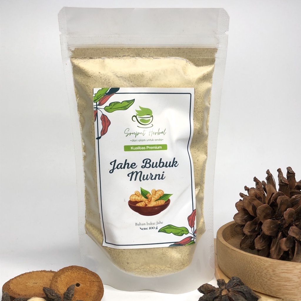 100gr Jahe Bubuk Murni Tanpa Gula Ginger Powder Original 100% Premium Berkualitas JSR Sruput Herbal