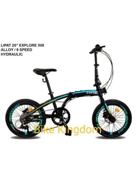 SEPEDA LIPAT 20" EXOTIC EXPLORE 500 HIDROLIK 9 SPEED