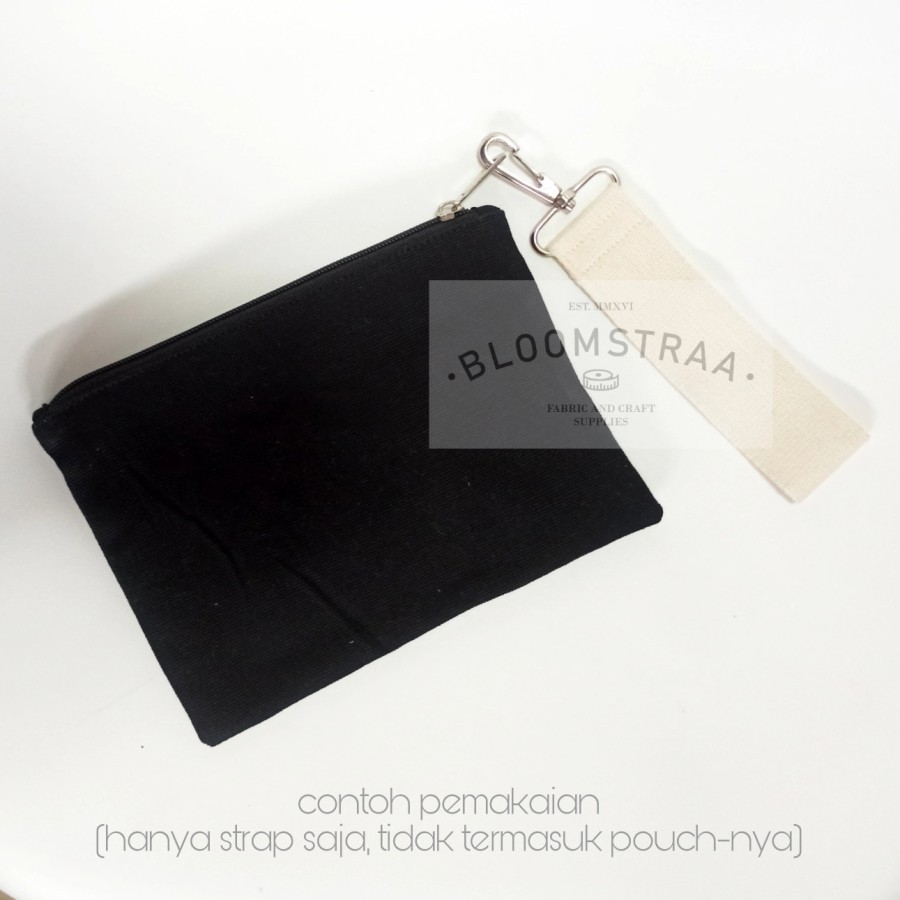 Wristlet Strap Pouch 15cm Katun Cotton Wristlet Handle Tali Pouch