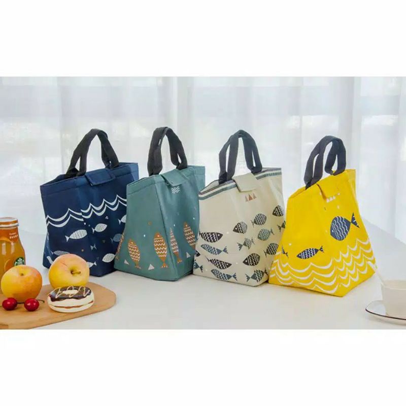 ~ PIYOSHI08 ~ Tas Bekal Anak Motif Ikan / Lunch Cooler Bag Fish Picture Lucu Murah PD62