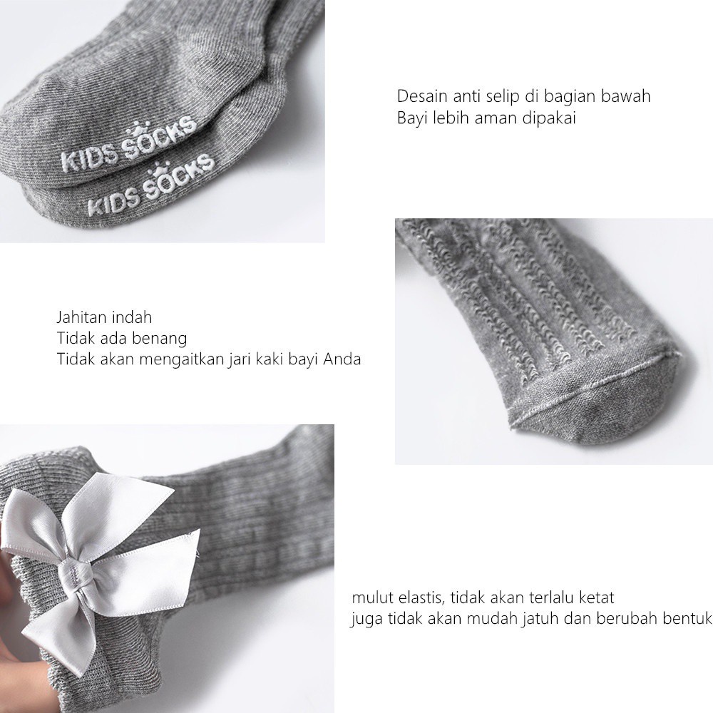 ☛TK☚ R409 Bevavar Kaos Kaki Panjang anak Bayi anti slip / Kaus kaki bayi untuk Perempuan