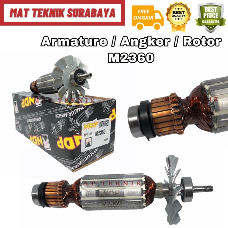 Armature / Angker / Rotor NDP Mesin Gerinda Grinder Gurinda M2360 M 2360 Modern