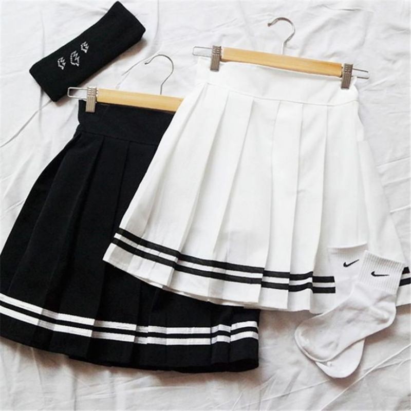 DARALINE BLACK WHITE SKIRT LINE