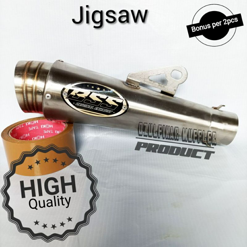 Slincer Knalpot DPJ Sarangan Setengah Separo Suara Helikopter Jigsaw Silincer slincer tabung knalpot jigsaw jiksaw fantera fanterra pantera stainles sarangan setengah-BSS JINGSAW