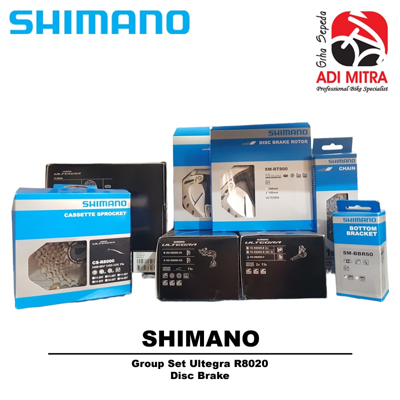 Shimano Ultegra R8020 Disc Brake 11 Speed Groupset Sepeda