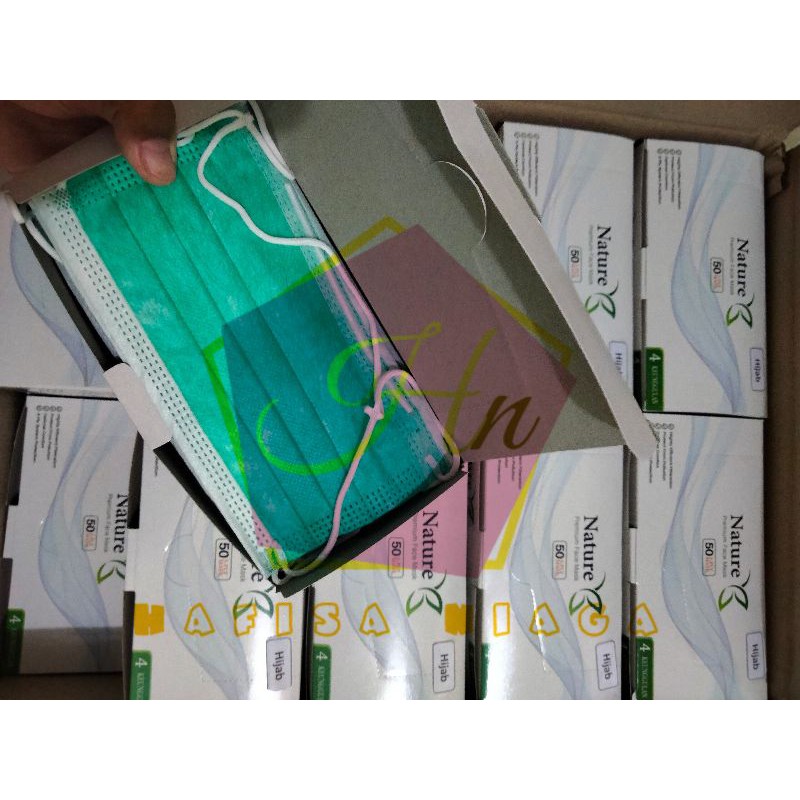 MASKER MEDIS 3PLY NATURE HIJAB