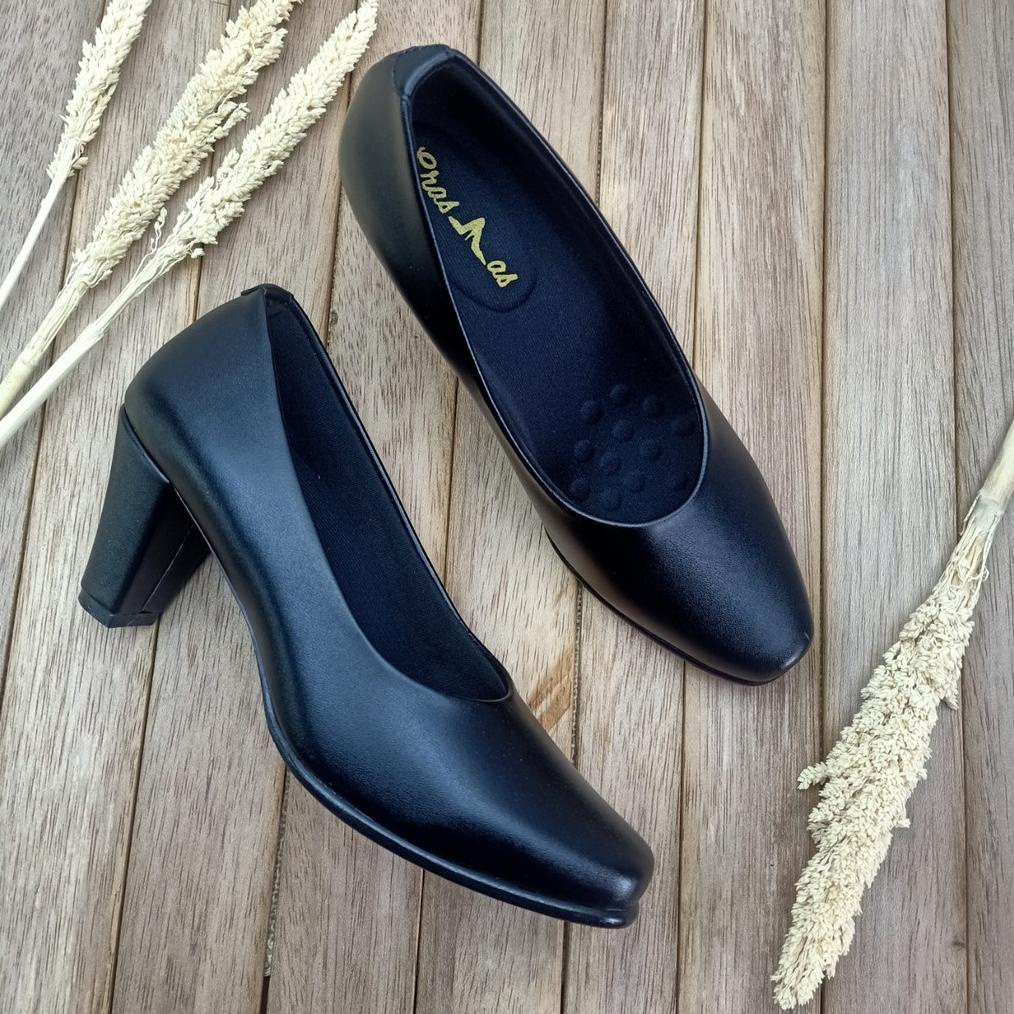 Erasmas 02C Heels 7 Cm Sepatu Pantofel Wanita / Sepatu Dinas Pdh Kantor / Sepatu Kerja Wanita / Sepa