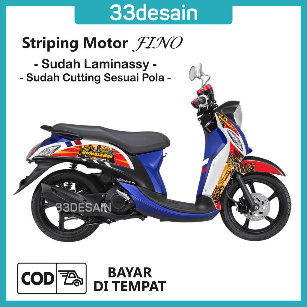 Jual Aksesoris Stiker Motor Sticker Striping Motor Full Print Fino Transformers 14 33Desain Indonesia Shopee Indonesia