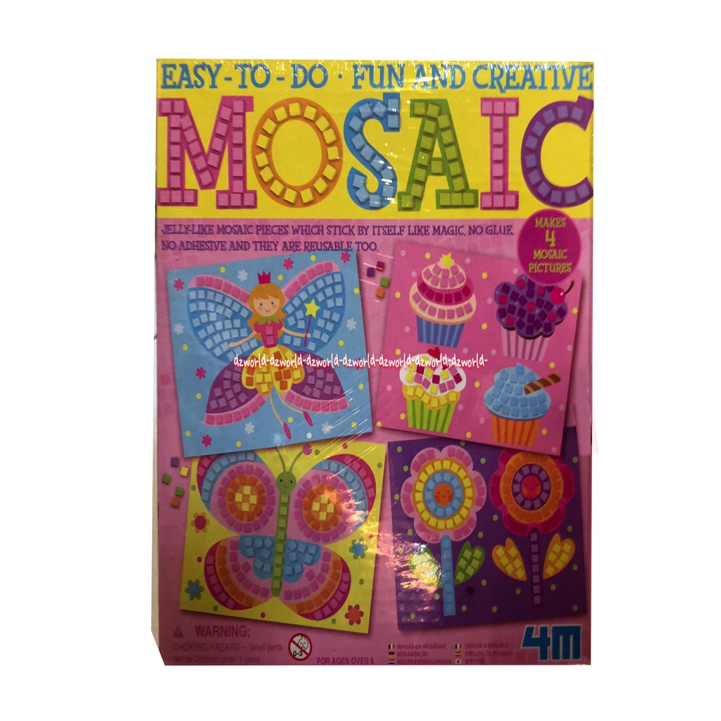 Easy To Do Fun And Creative Mosaic 4M Mainan Susun Bentuk Mainan Edukasi