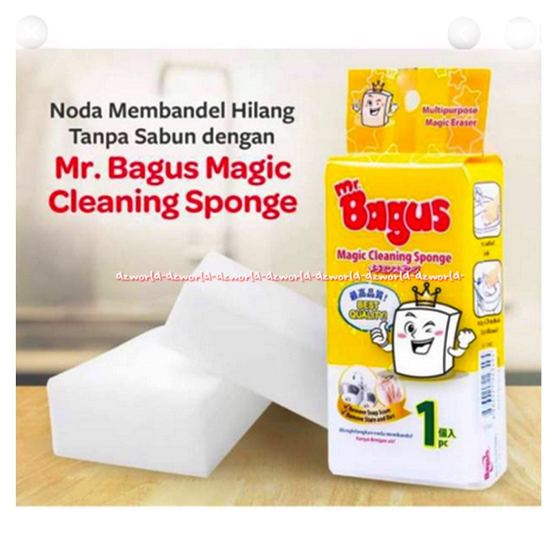 Mr Bagus Magic Cleaning Sponge 1pcs Spons Busa Pembersih Cuci Piring Noda Membandel Susah Hilang