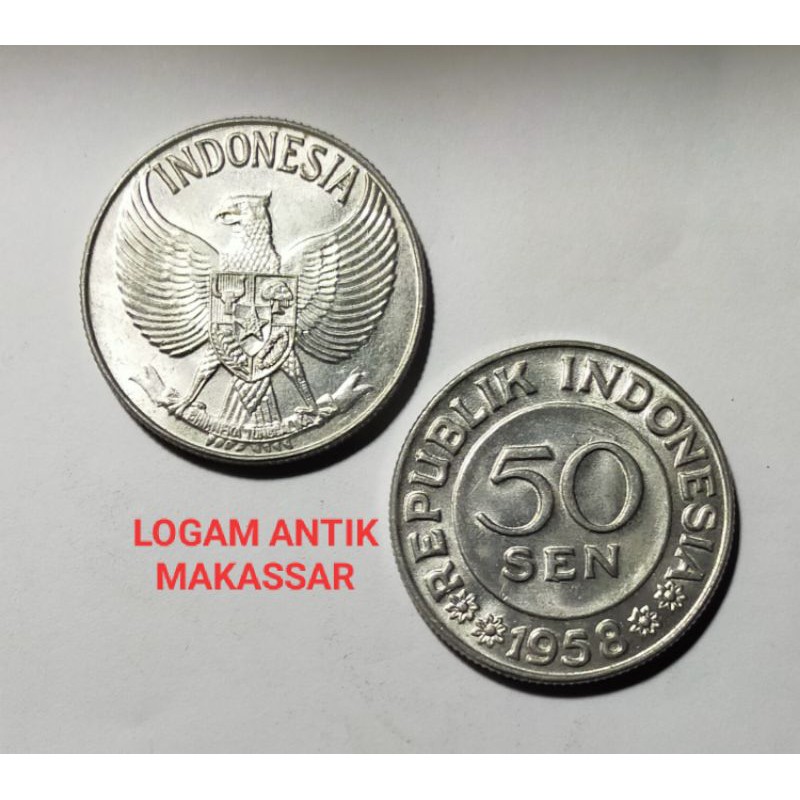 UANG KOIN / KOIN KUNO 50 SEN ALUMINIUM