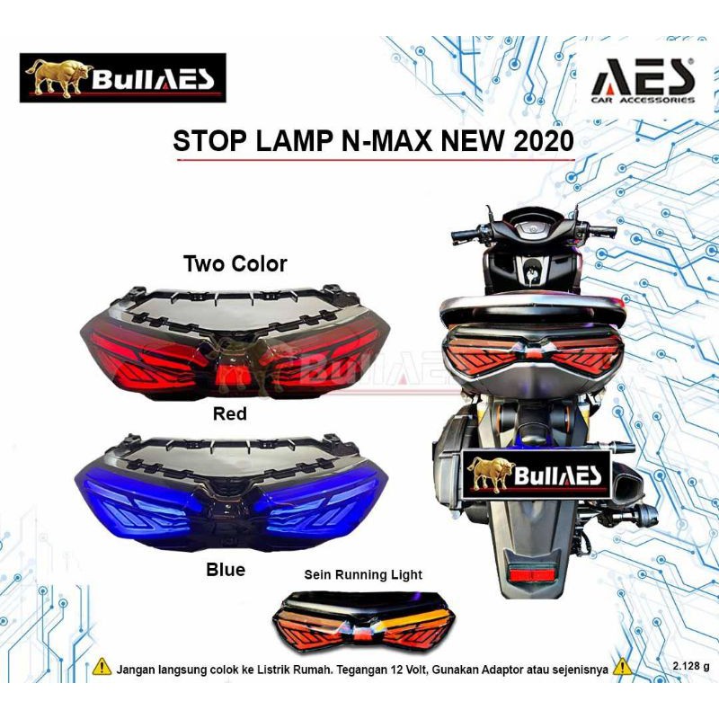 LAMPU STOP LED ALL NEW NMAX 2020-2021 AES NEW MODEL SEIN RUNNING NMAX NEW 2020-2021