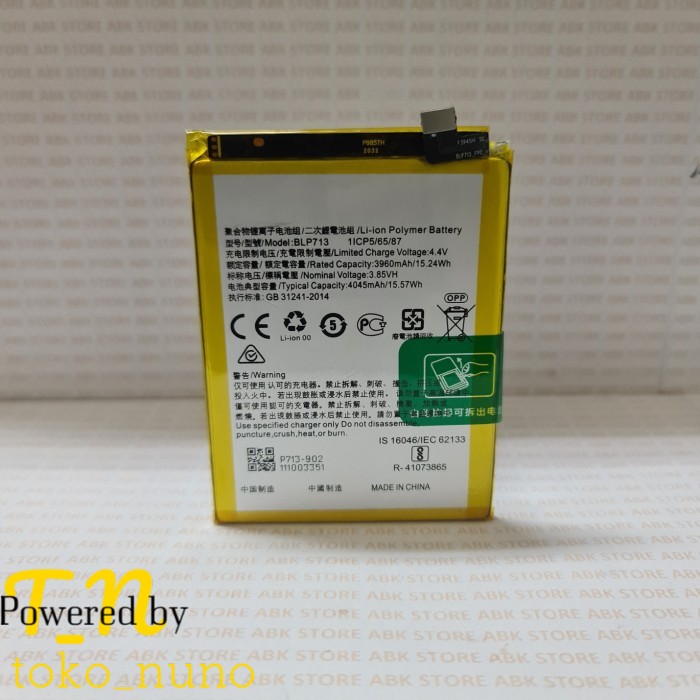 Batre Baterai Battery Realme 3 pro | Realme 3pro BLP713 Original 100%