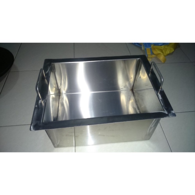 Wajan Kotak Kentang Spiral Wajan Donat Stainless Steel 40x30x15 Cm