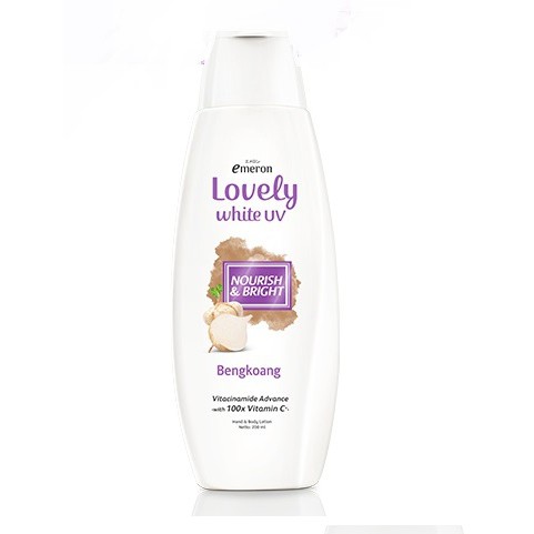 Emeron Hand & Body Lotion Nourish & Bright White - Hand Body Lotion Bengkoang