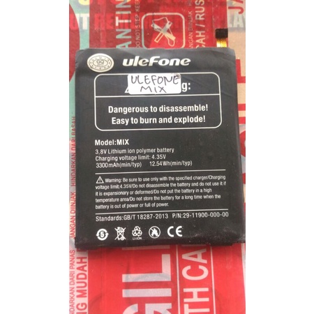 ✓ Ulefone Mix  ✓ Infocus M808  ✓ Hotwav M6   ✓ Wiko U Feel Lite - Baterai Batre Batrai Tanam Origina