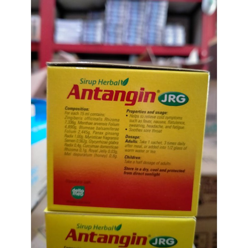 antangin sirup sachet,per box isi 12sachet.