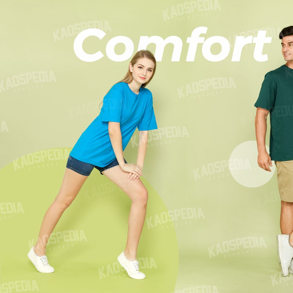 Kaos Polos Cotton Combed Lengan Pendek Premium 30s Pria Wanita Kaospedia Bandung-4
