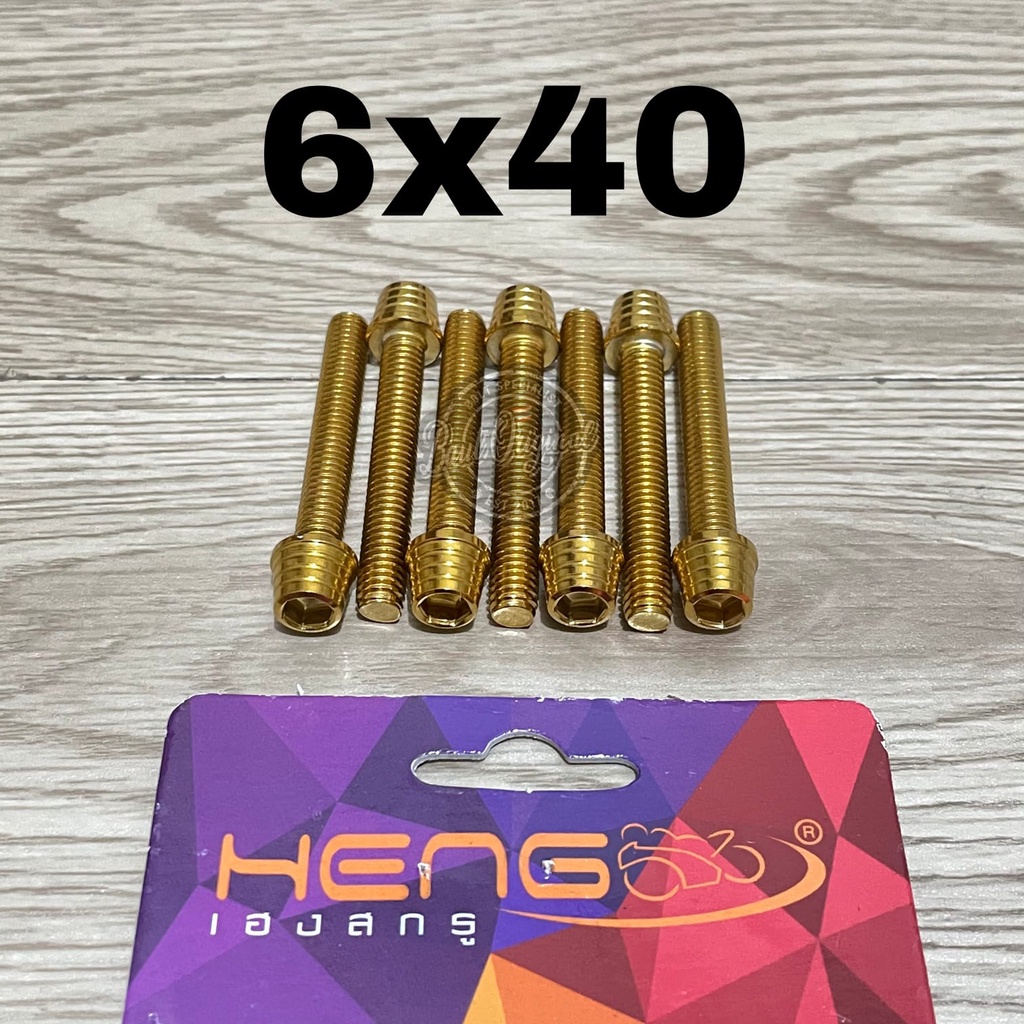 baut probolt kerucut gold 6x40 drat 10 panjang 4cm original heng