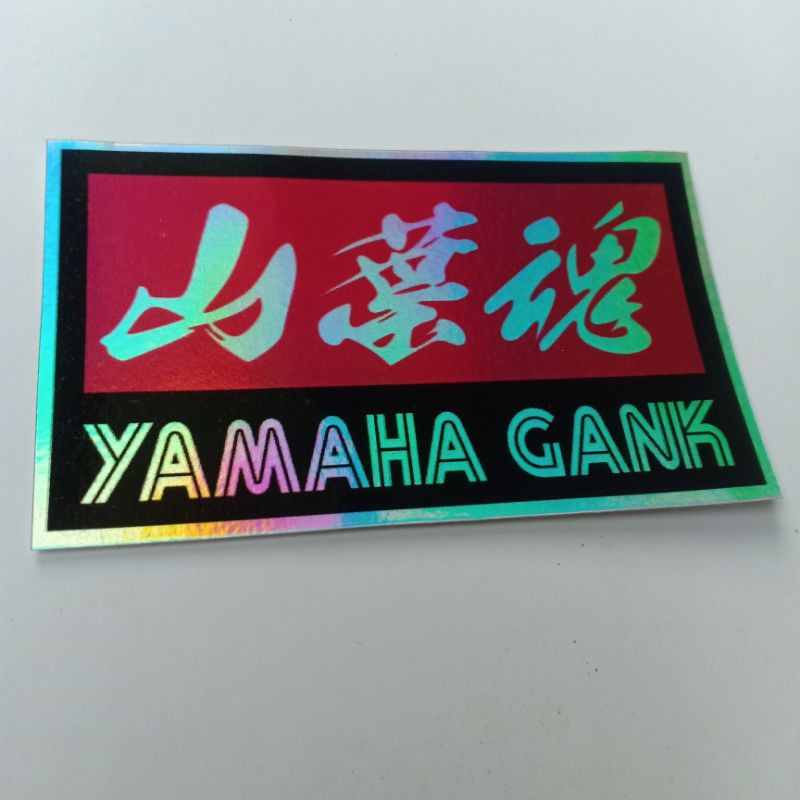 

Stiker YAMAHA GANK Hologram Laminasi Glossy Min. Order 20 ribu