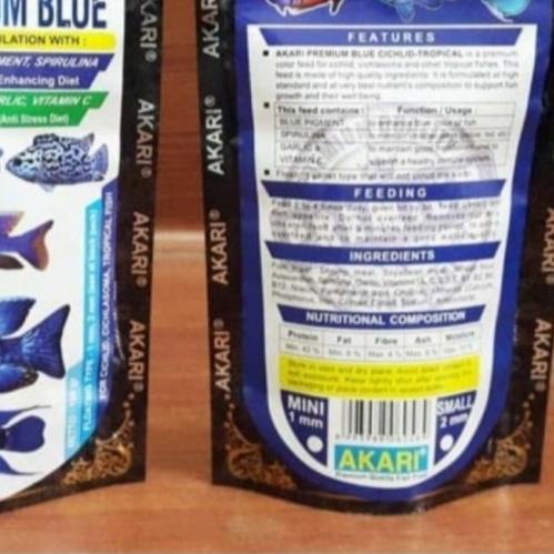 AKARI PREMIUM BLUE CICHLID 100 GRAM PELET PREMIUM
