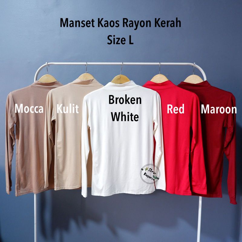 Manset Kaos Rayon Kerah size L | LD 76cm