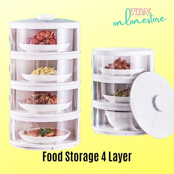 Food Storage 4 Layer / Rak Tempat Penyimpanan Makanan / Tudung Saji Susun 4 Motif SAKURA