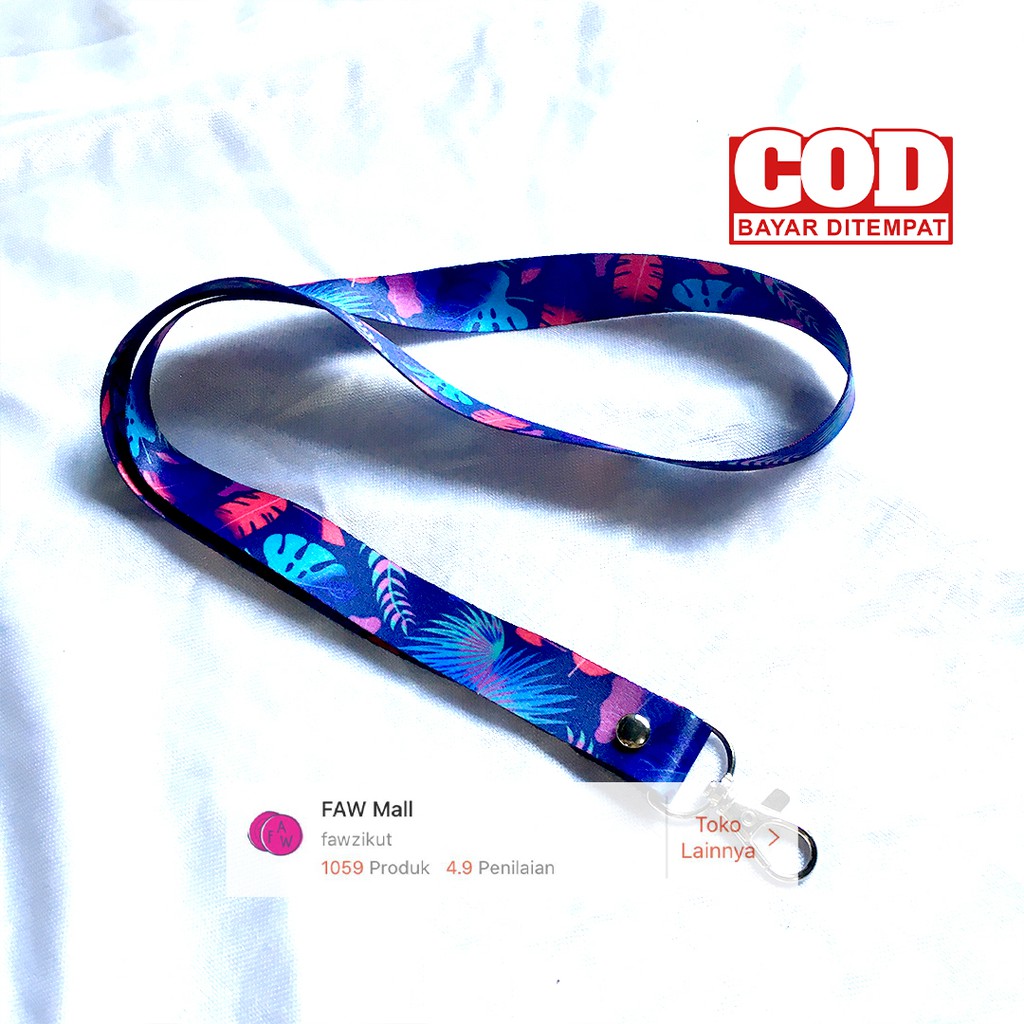 

Tali Landyard Monstera Blue Aesthetic // Tali ID Card