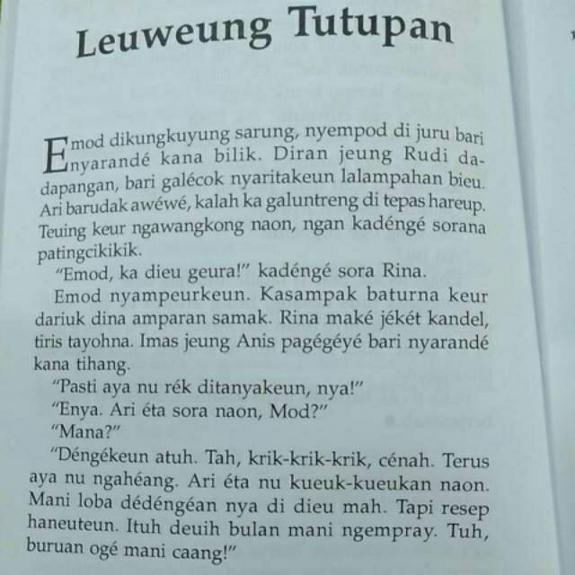 Dongeng Cerita Novel Sunda Leumpeuh Yuni Kembang Patapan Carita Sunda