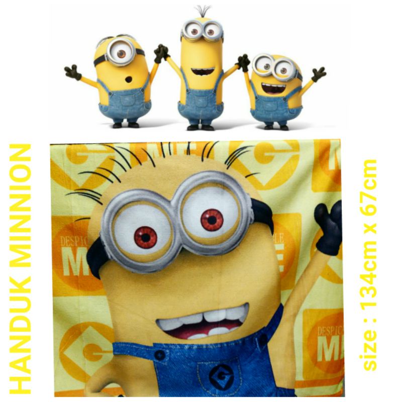 Handuk dewasa karakter Minion handuk dewasa halus terbaru dan termurah